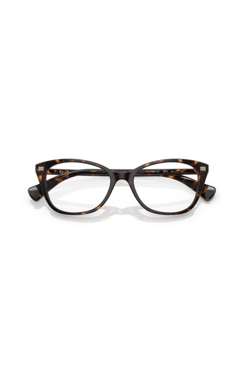 RALPH 53mm Rectangle optical glasses, Alternate, color, Tortoise