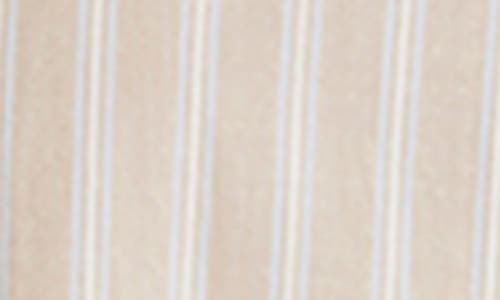 Mavi Jeans Stripe Crop Cotton Button-up Shirt In Brown