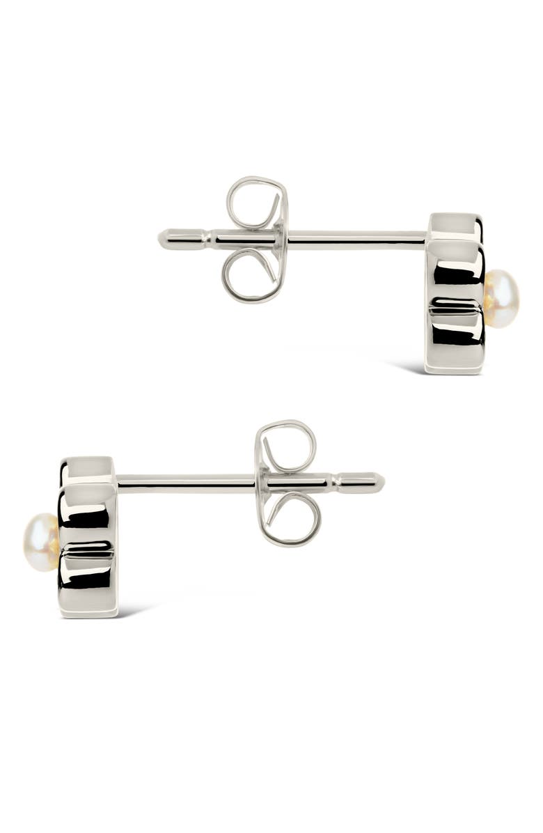 Sterling Forever Lilo Imitation Pearl Stud Earrings, Alternate, color,
