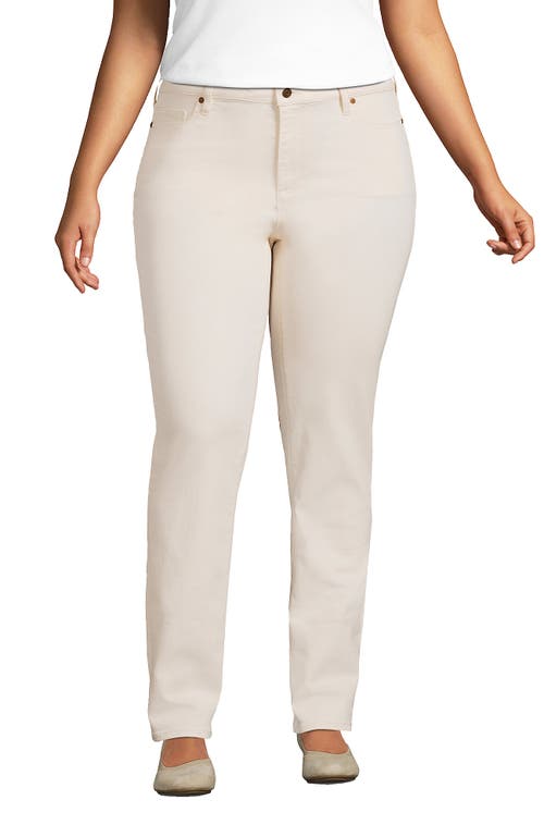 Lands' End Recover Mid Rise Straight Leg Blue Jeans In Natural
