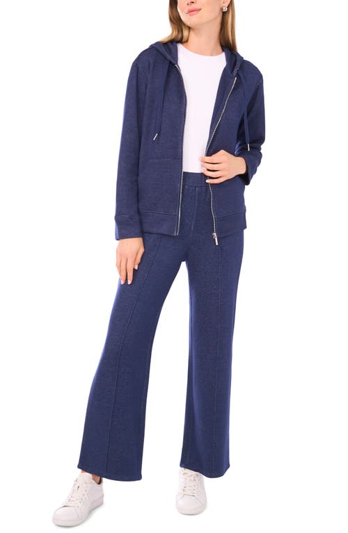 Vince Camuto Zip Front Hoodie In Blue