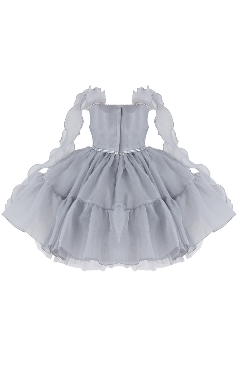 Tulleen Sparkle Tiered Dress, Alternate, color, Grey