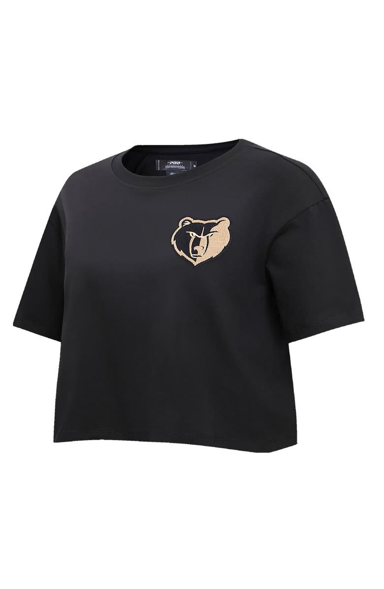 PRO STANDARD Women's Pro Standard Black Memphis Grizzlies Holiday Glam Boxy T-Shirt, Alternate, color, Black