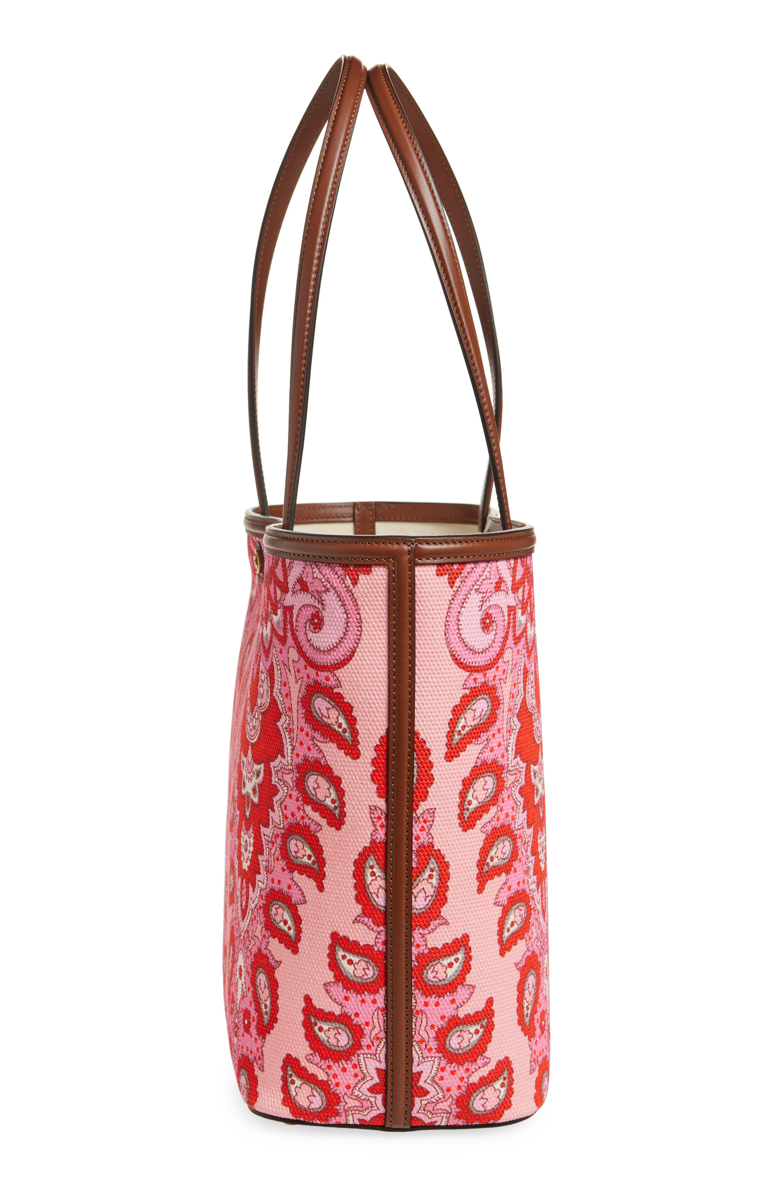 Etro Medium Essential Paisley Cotton Canvas Tote, Alternate, color, 