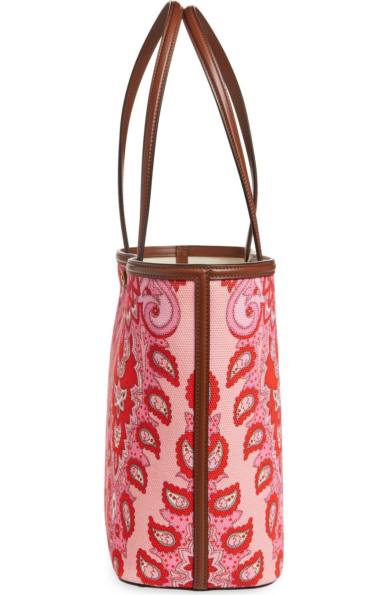 Etro Medium Essential Paisley Cotton Canvas Tote, Alternate, color,