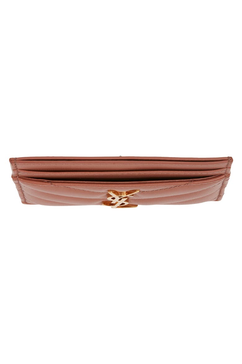 Cassandra Matelassé Leather Card Case, Alternate, color, BARELY PINK