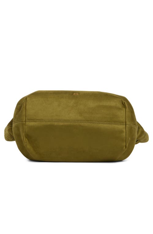 Jw Pei Medium Hana Faux Suede Tote In Dark Olive