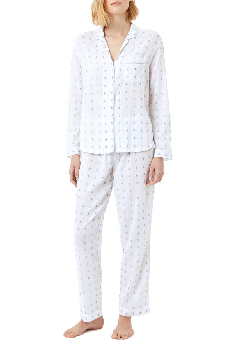 The White Company Cotton Jacquard Pajamas, Main, color,