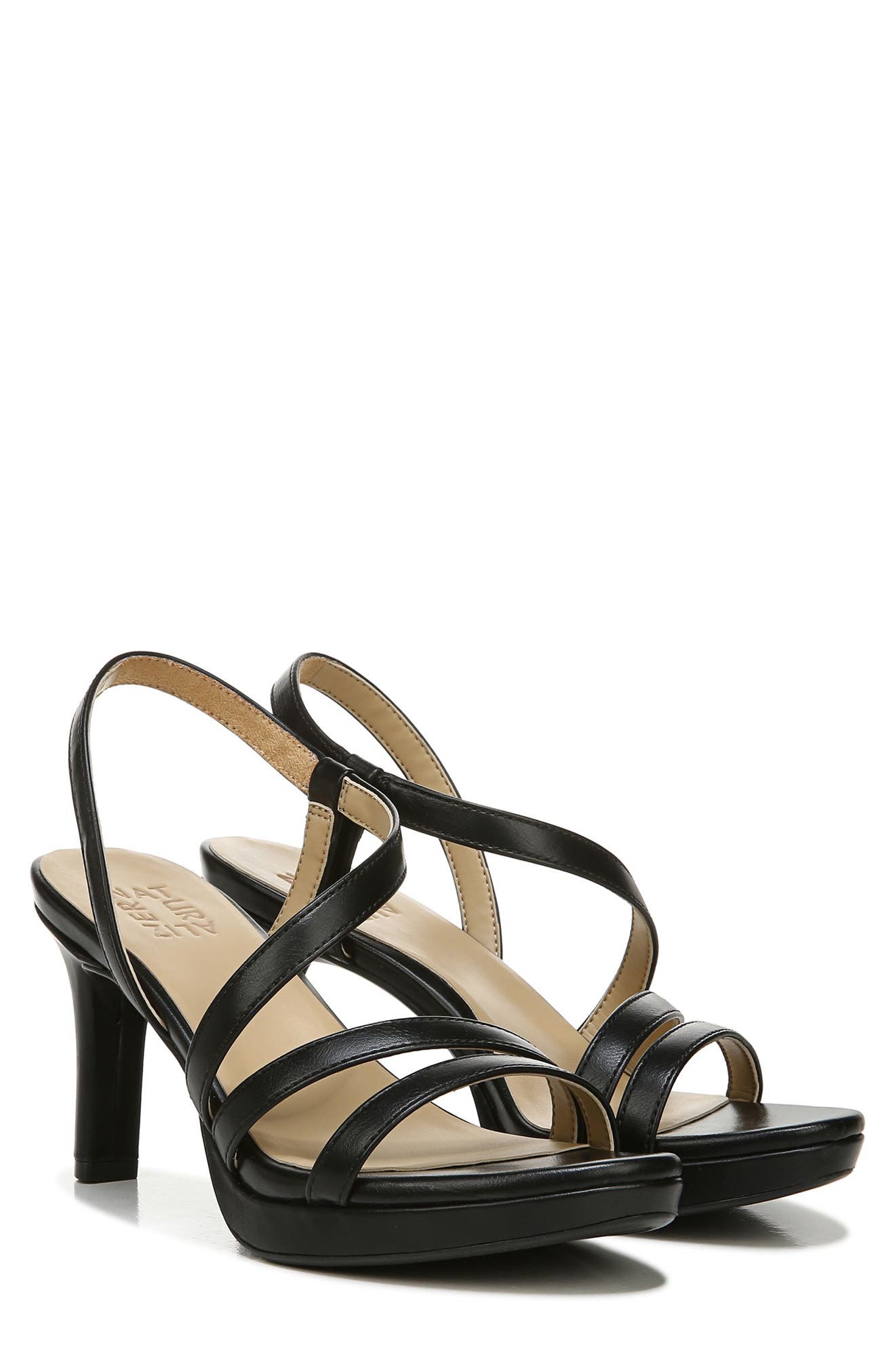 Brenta Strappy Sandal, Alternate, color, BLACK