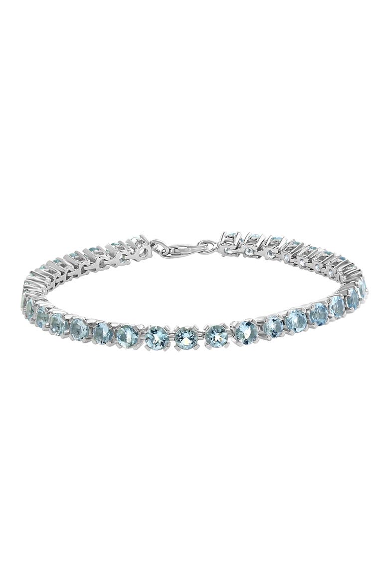 Aquamarine Tennis Bracelet, Main, color, BLUE