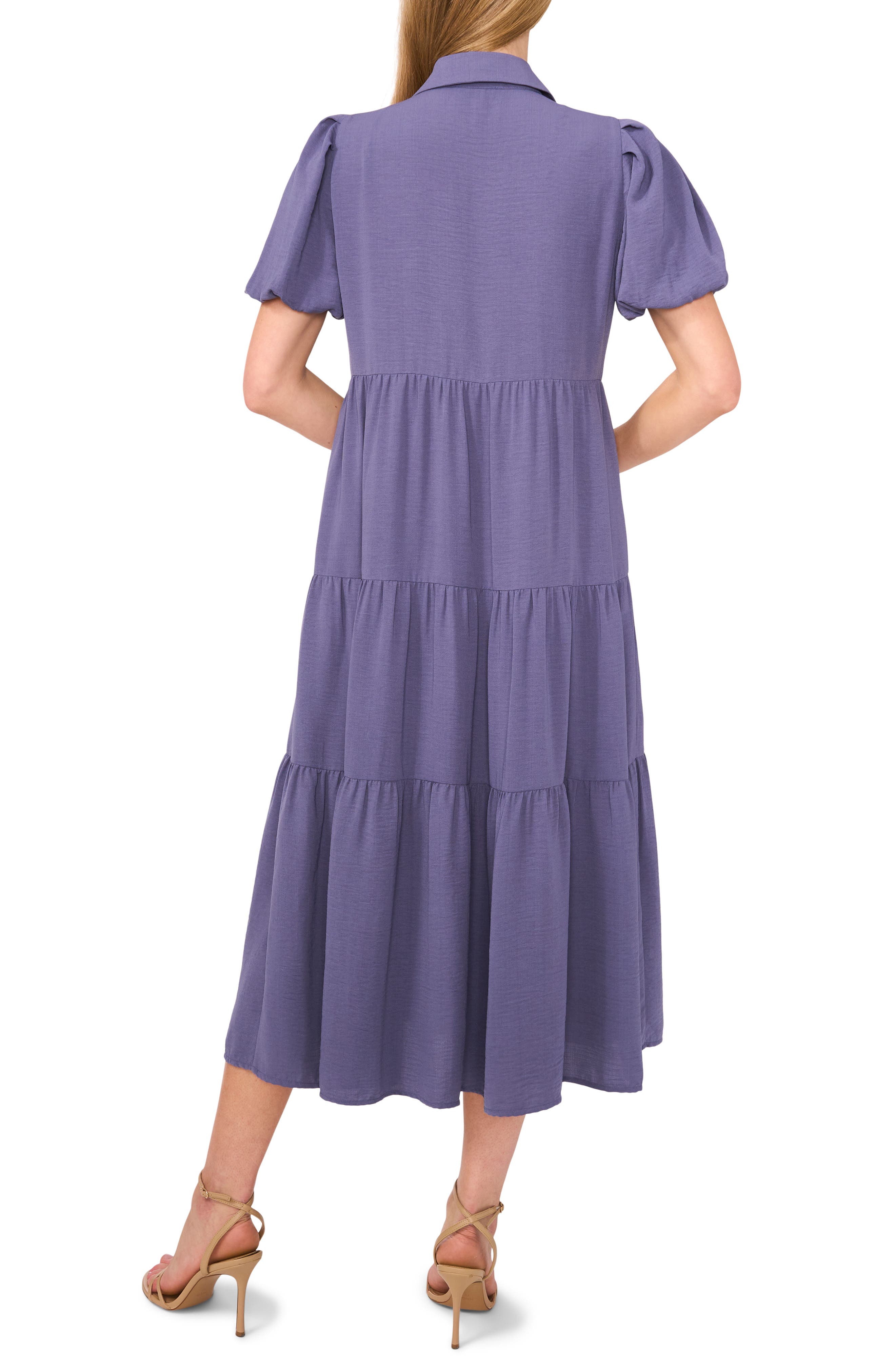Tiered Midi Shirtdress - image 4