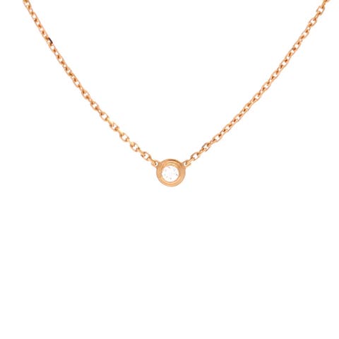 Cartier D'Amour Pendant Necklace 18K Rose Gold with Diamond XS