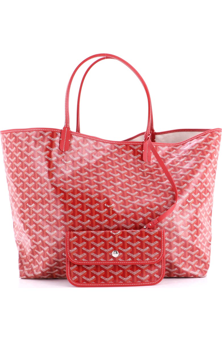 Pre-Owned Goyard Saint Louis Tote Coated Canvas GM, Alternate, color, Red