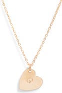 Set & Stones Sophia Initial Heart Pendant Necklace