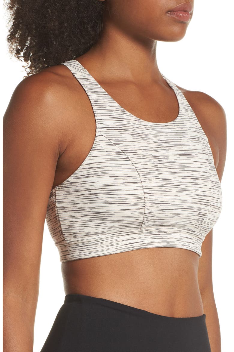 Sheer Drama Element Sports Bra, Alternate, color, BEIGE DUNE