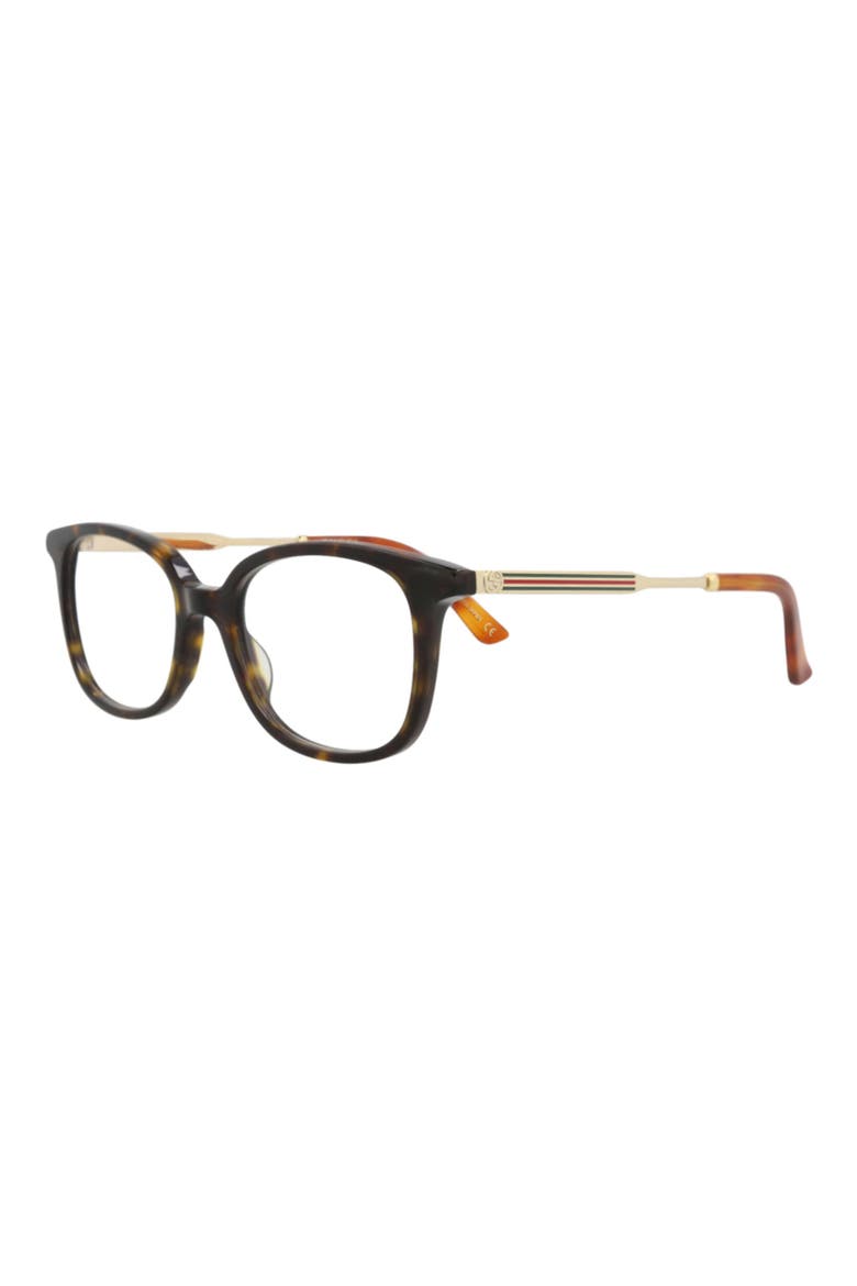 54mm Round Optical Glasses, Alternate, color, HAVANA GOLD TRANSPARENT