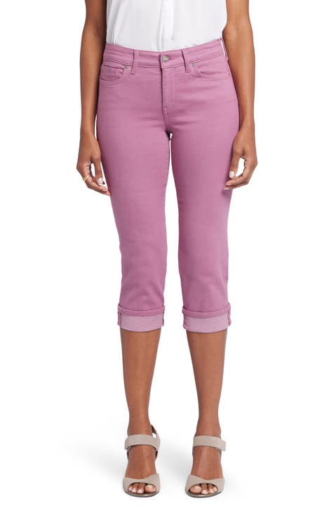 Women s Purple Cropped Capri Pants Nordstrom