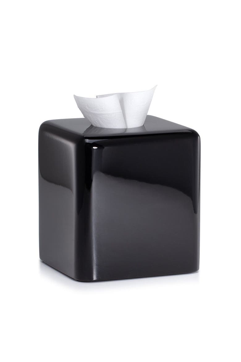 Domus Black Gloss Tissue Cover, Main, color, BLACK