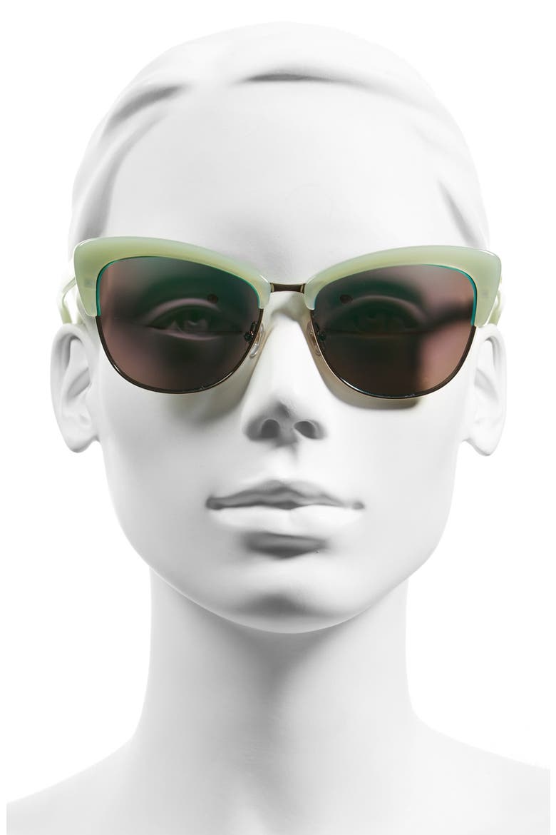 'genette' 56mm cat eye sunglasses, Alternate, color, MINT
