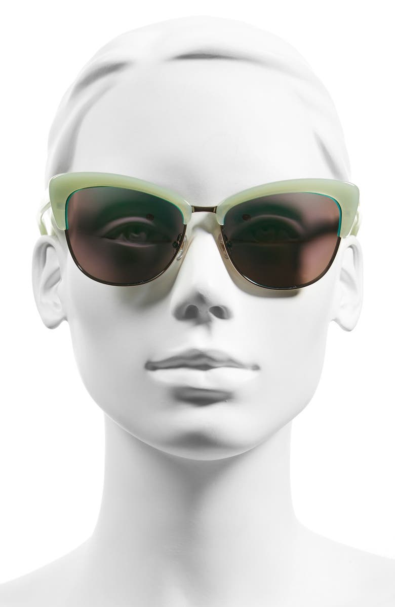 Kate Spade New York 'genette' 56mm cat eye sunglasses, Alternate, color, 