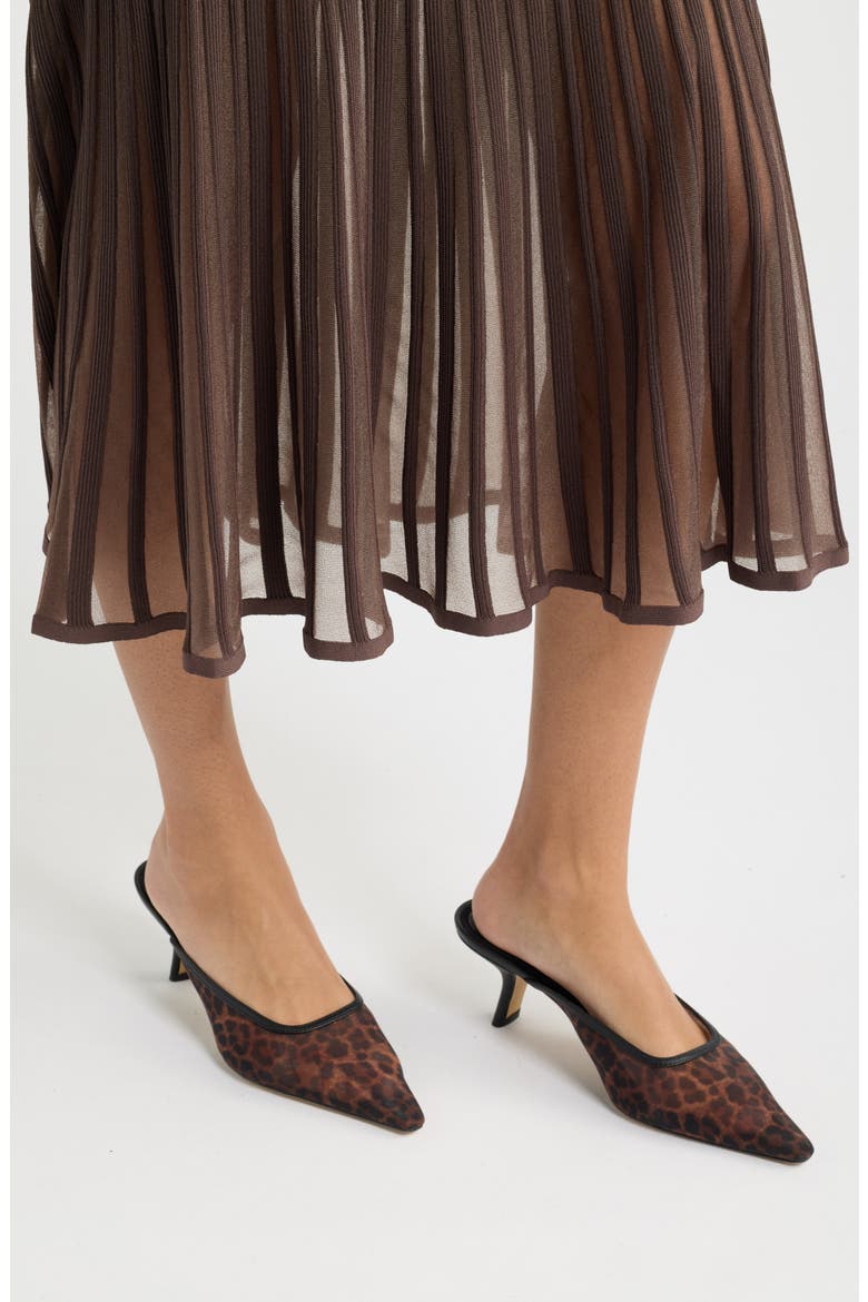 Ribbed Sweater Midi Skirt, Alternate, color, BROWN SEAL