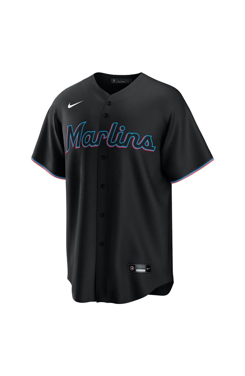 Nike Men's Nike Black Miami Marlins Alternate Replica Team Jersey, Alternate, color, 