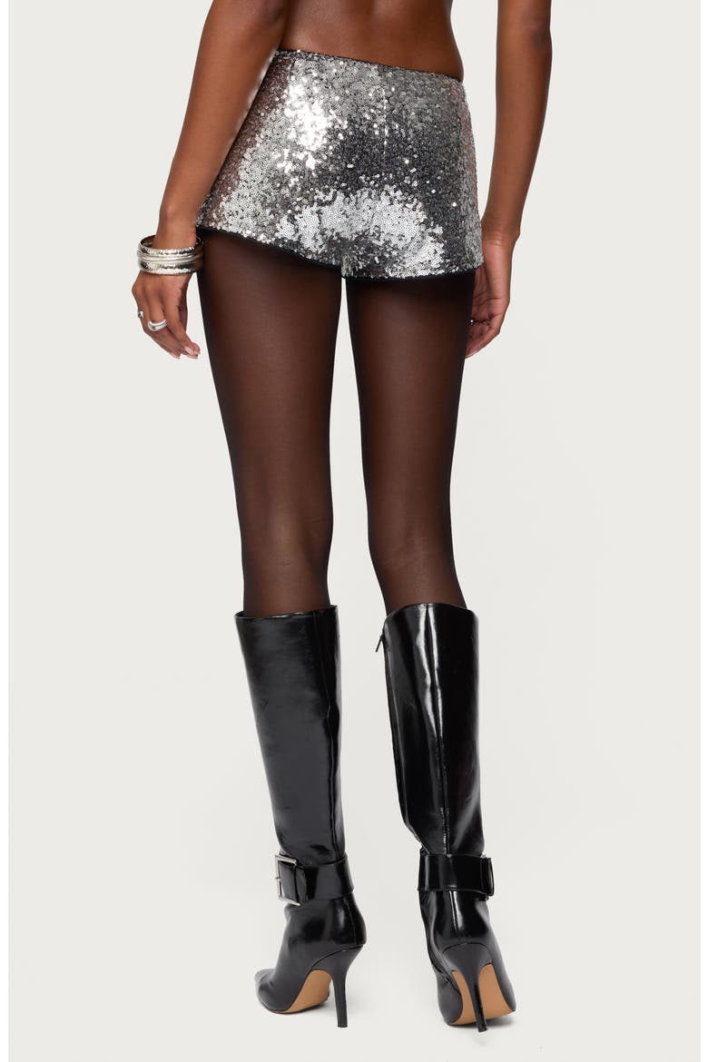 Shauna Sequin Shorts, Alternate, color, SILVER