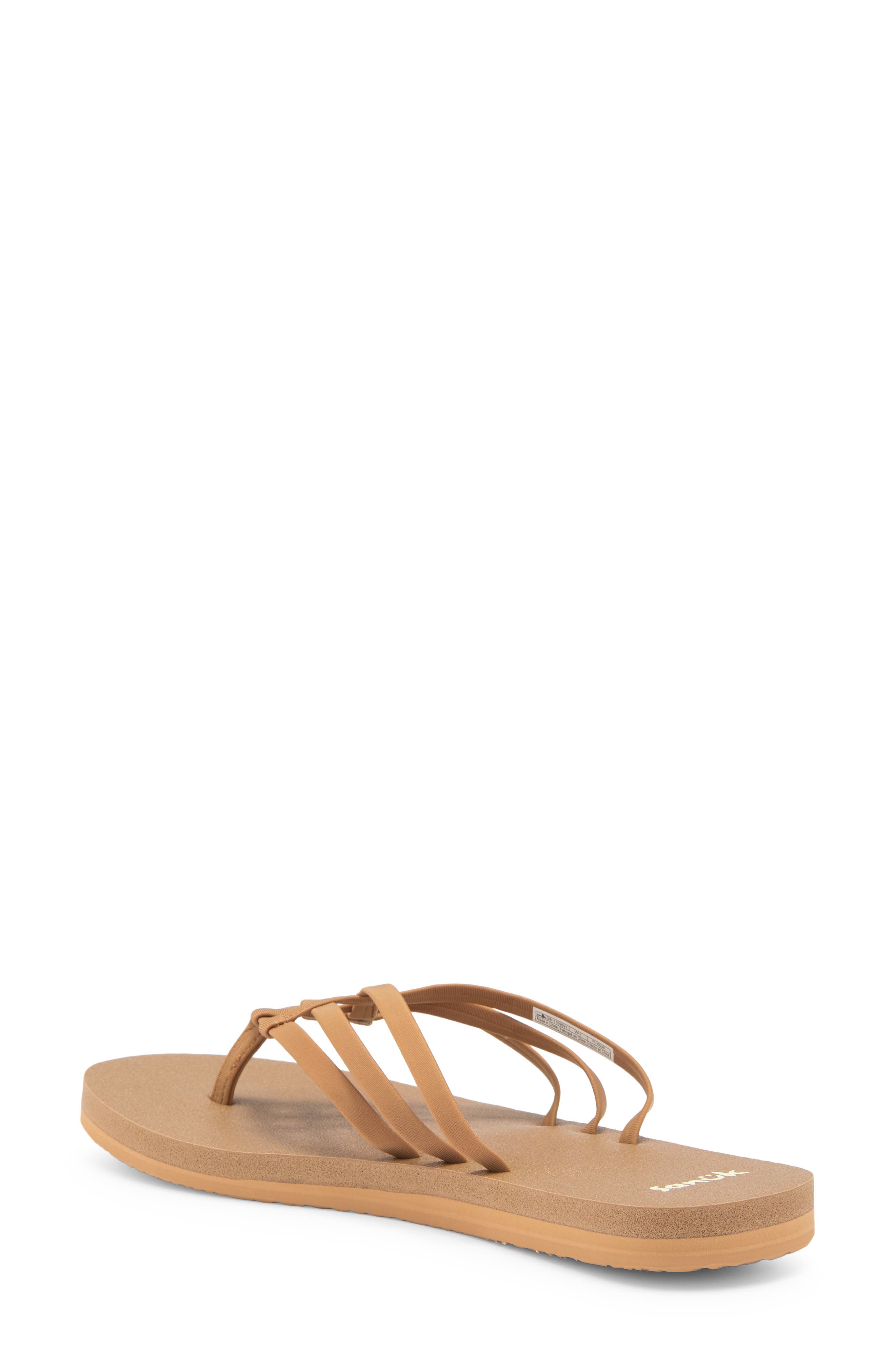 Yoga Sandy II Flip Flop, Alternate, color, BROWN