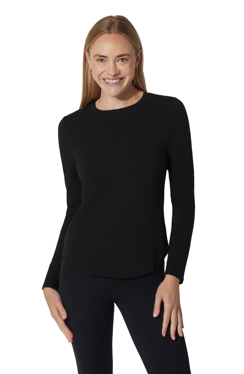 YOGALICIOUS 2-Pack Elan Cotton Jersey Crewneck Top, Alternate, color, 
