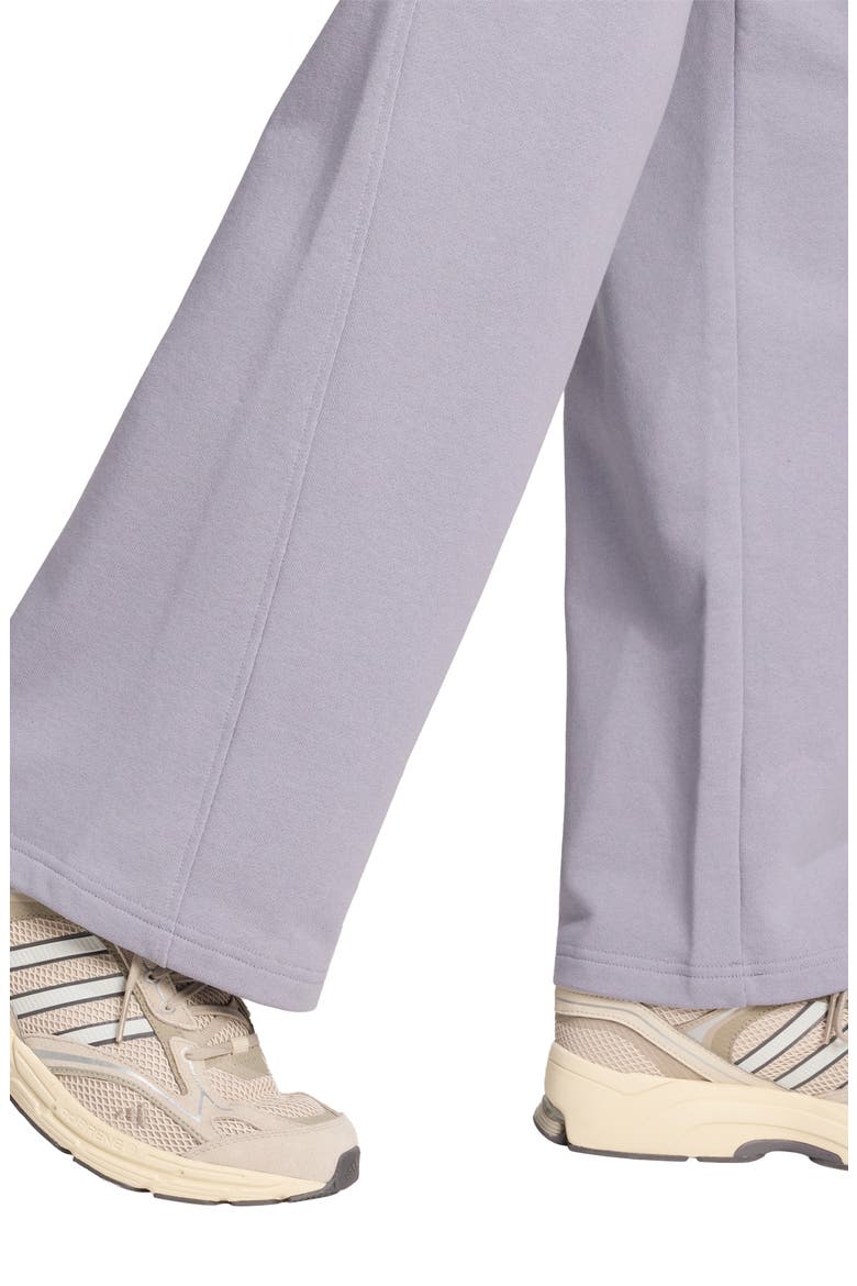 Pleated Wide Leg Jersey Pants, Alternate, color, SLATE
