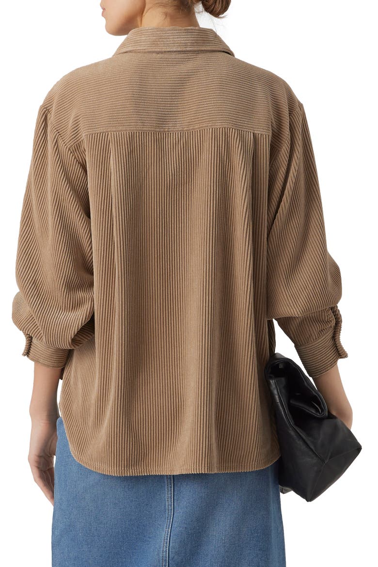 Sascha Corduroy Shirt, Alternate, color, SILVER MINK