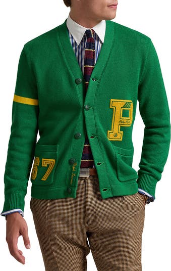 Cotton letterman cardigan best sale