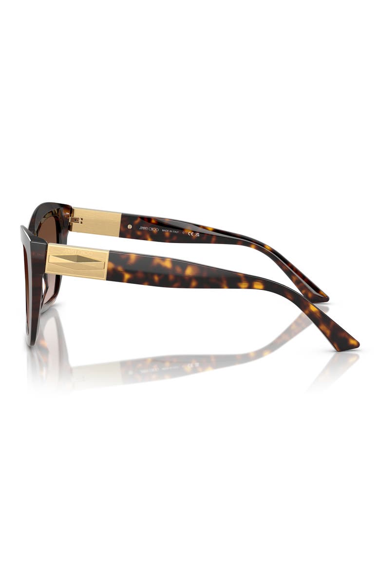 54mm Gradient Cat Eye Sunglasses, Alternate, color, HAVANA / GRADIENT BROWN