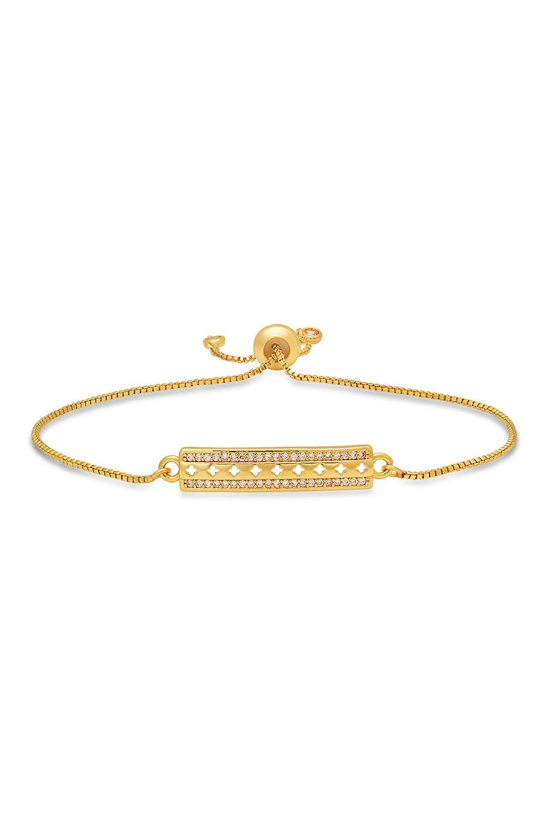 Pavé CZ Bar Slide Bracelet, Main, color, GOLD