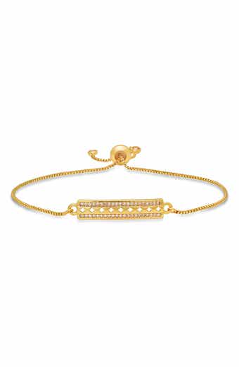 Pavé CZ Bar Slide Bracelet