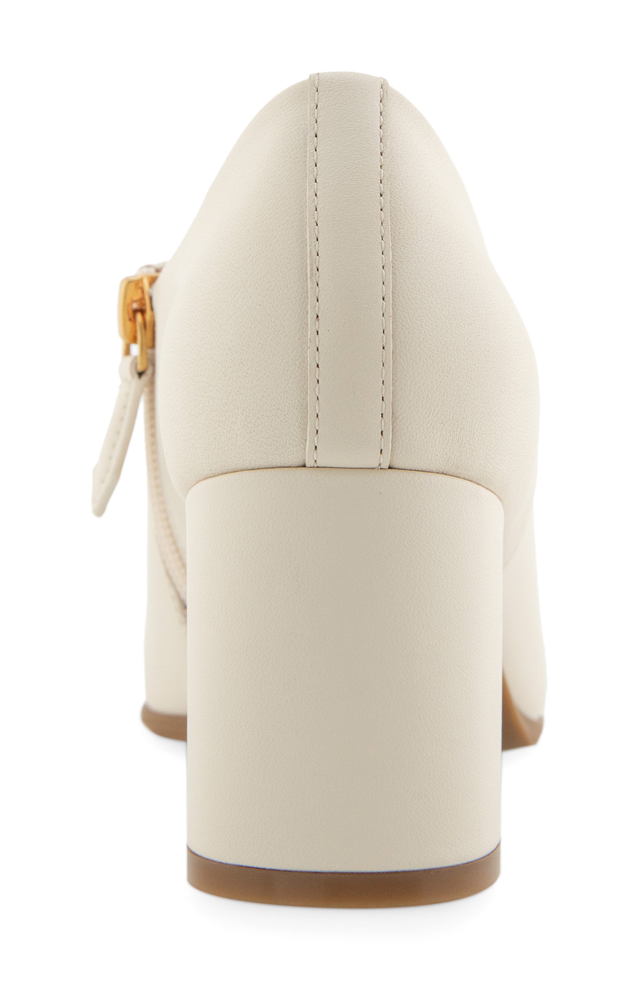 Melina Block Heel Bootie, Alternate, color, EGGNOG LEATHER