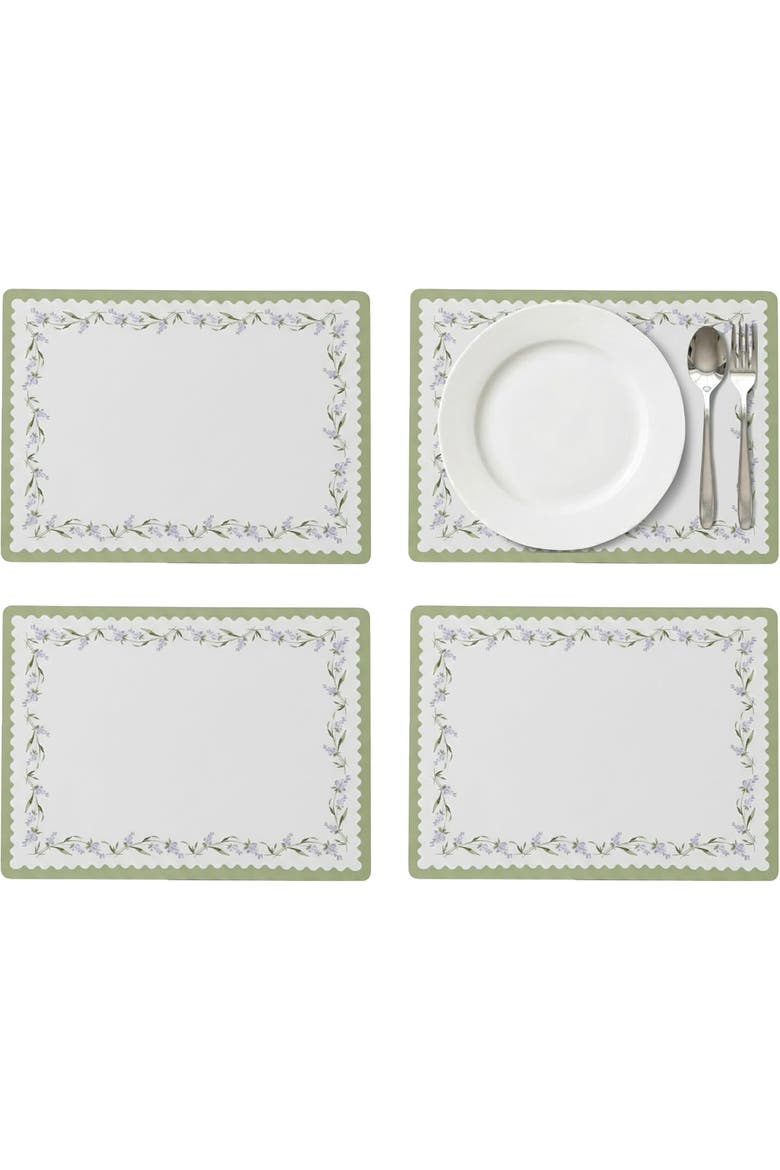 Lavandula Set of 4 Cork Back Placemats, Alternate, color, Multi