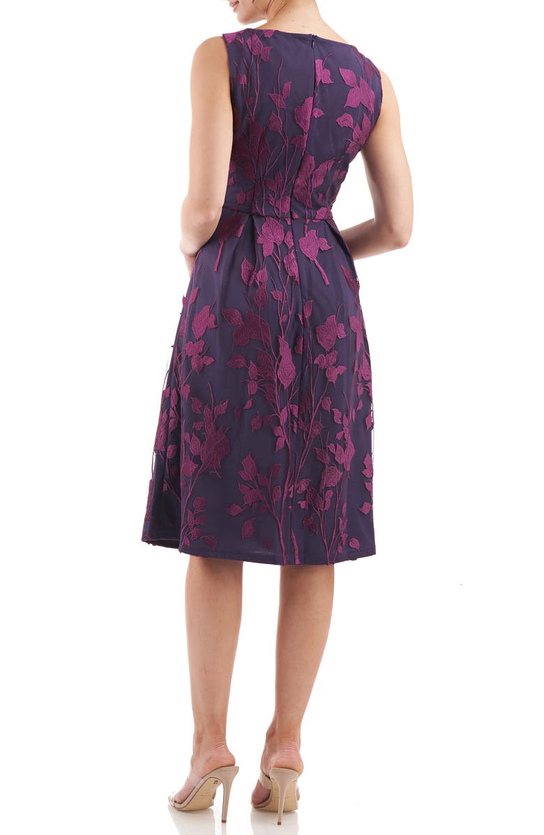 JS Collections Diana Embroidered Mesh Cocktail Dress, Alternate, color, 