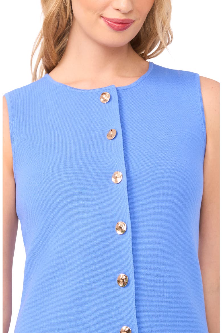 Lois Sleeveless Button-Up Minidress, Alternate, color, GRANADA SKY
