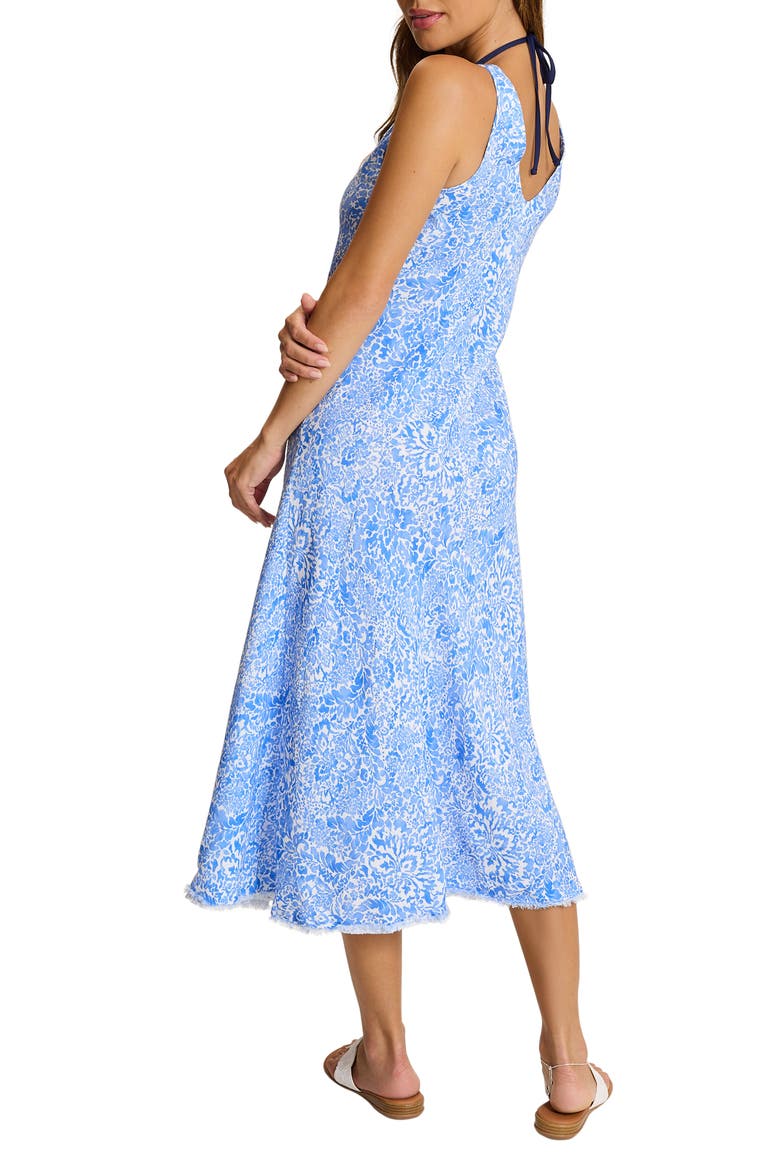 Paisley Daze Bias Cut Linen Blend Coverup, Alternate, color, PARADISO BLU
