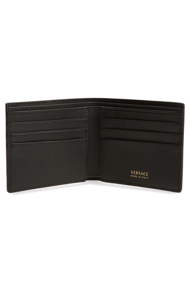 Versace Medusa Bifold Leather Wallet, Alternate, color, 
