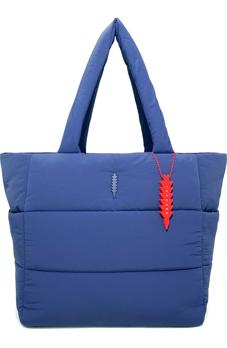 Thacker Quinn Quilted Nylon Tote, Main, color, Night Blue