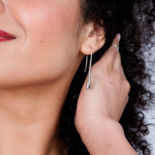 Lucy Quartermaine Solid Drop Earrings In Sterling Silver
