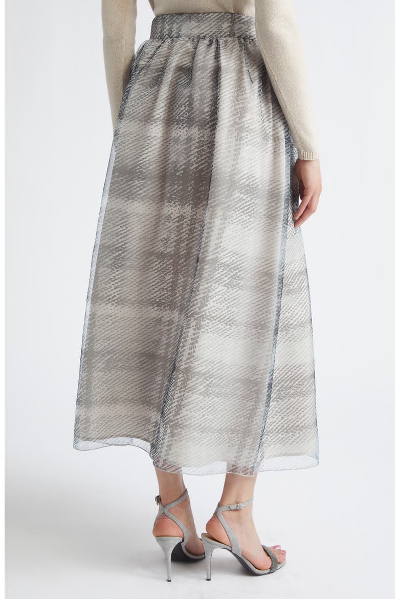 Plaid Print Skirt, Alternate, color, 178 DARK JADE