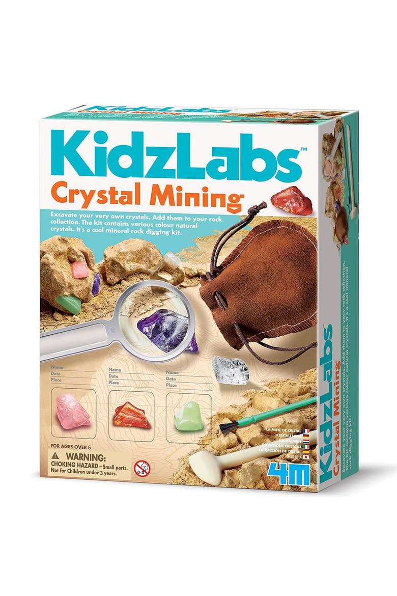 Kidzlabs Crystal Mining Kit Diy Geology Dig, Main, color, Multicolored