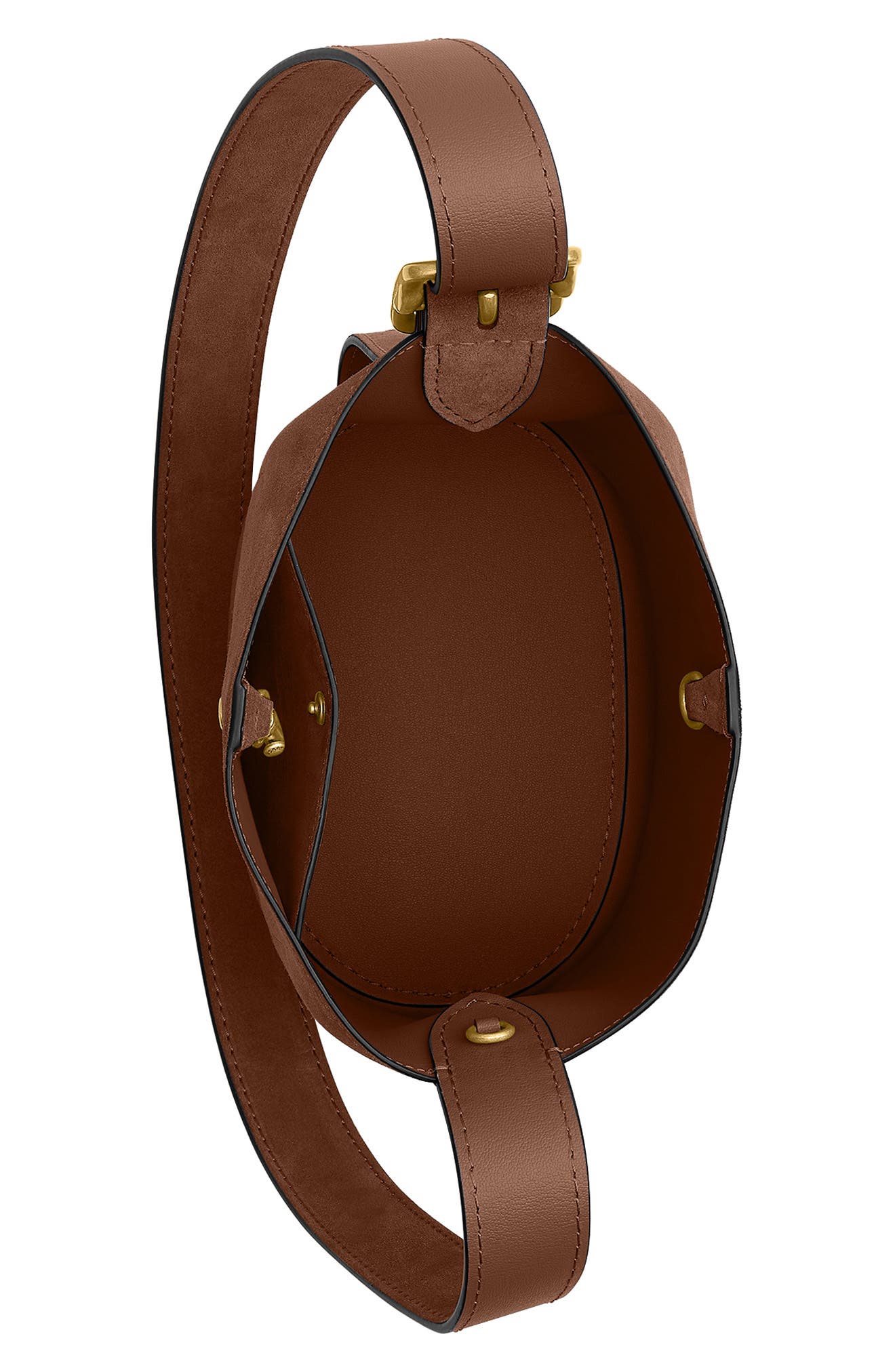 COACH Bleecker Suede Crossbody Bag, Alternate, color, B4/ Warm Brown