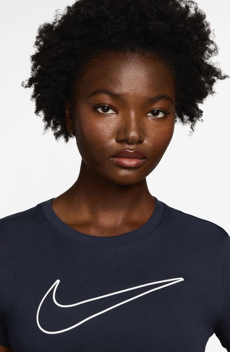 Nike Sportwear Swoosh Graphic T-Shirt, Alternate, color, Obsidian/ White