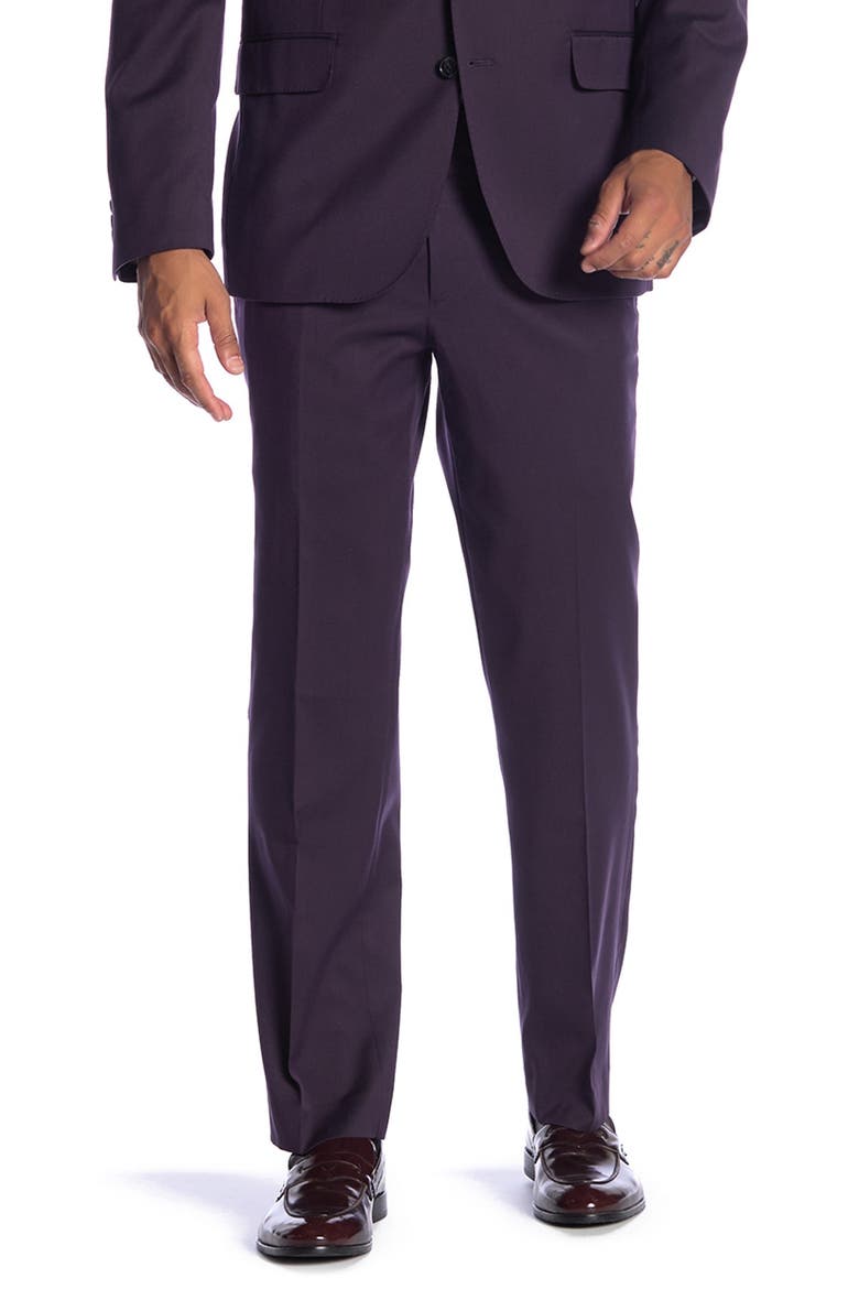 New Heathrow Purple Modern Fit Gab Suit Separate Pants - 30-34" Inseam, Main, color, PURPLE
