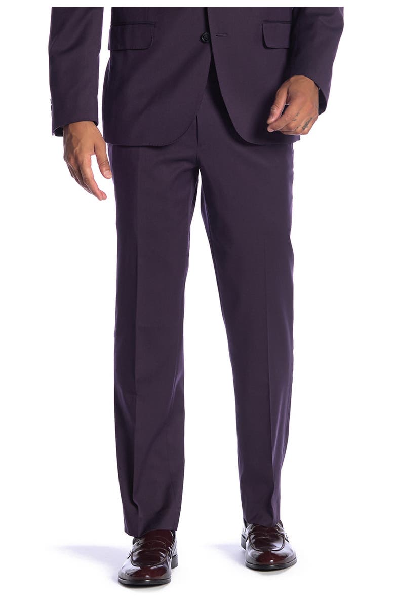 SAVILE ROW CO New Heathrow Purple Modern Fit Gab Suit Separate Pants - 30-34" Inseam, Main, color, 