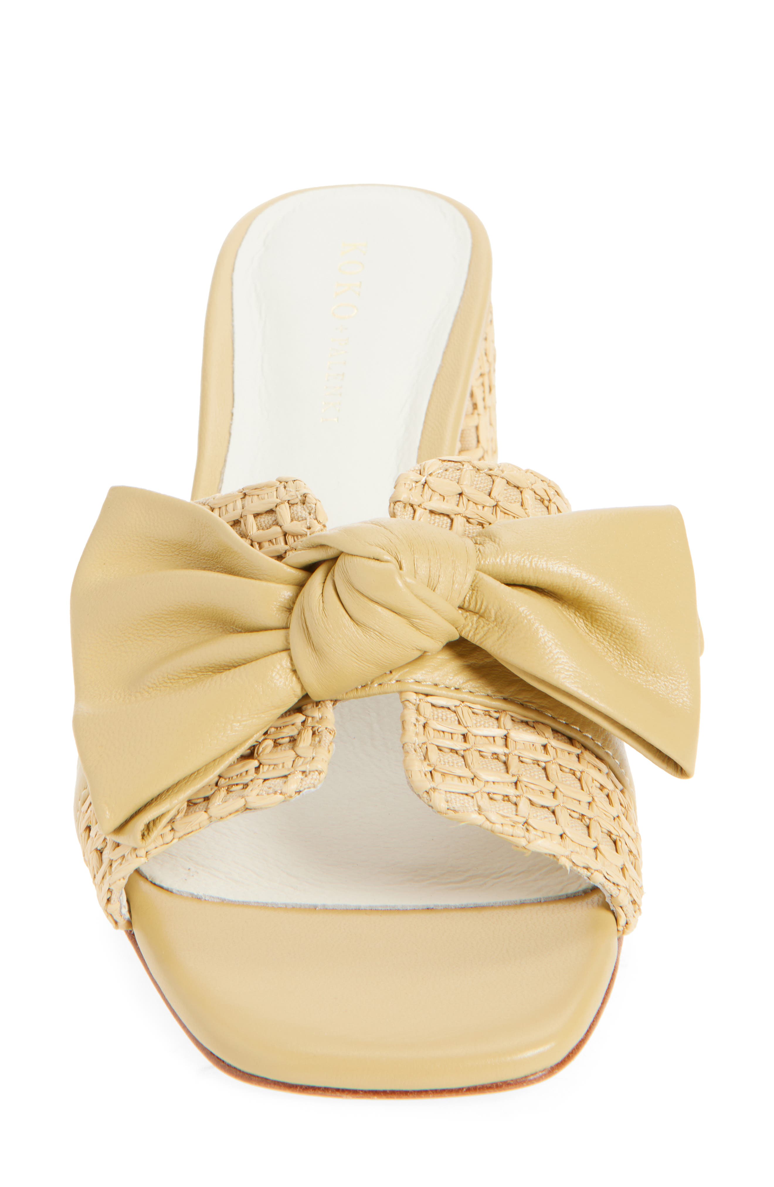 KOKO + PALENKI Sidrah Slide Sandal, Alternate, color, Natural Raffia